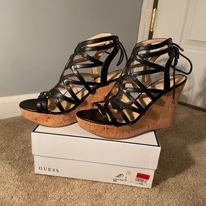 GUESS brand platform wedges size 9
